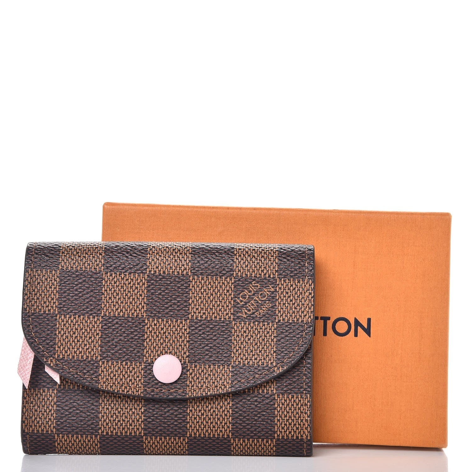 Louis Vuitton Damier Ebene Rosalie Coin Purse Rose Ballerine 8 of 9