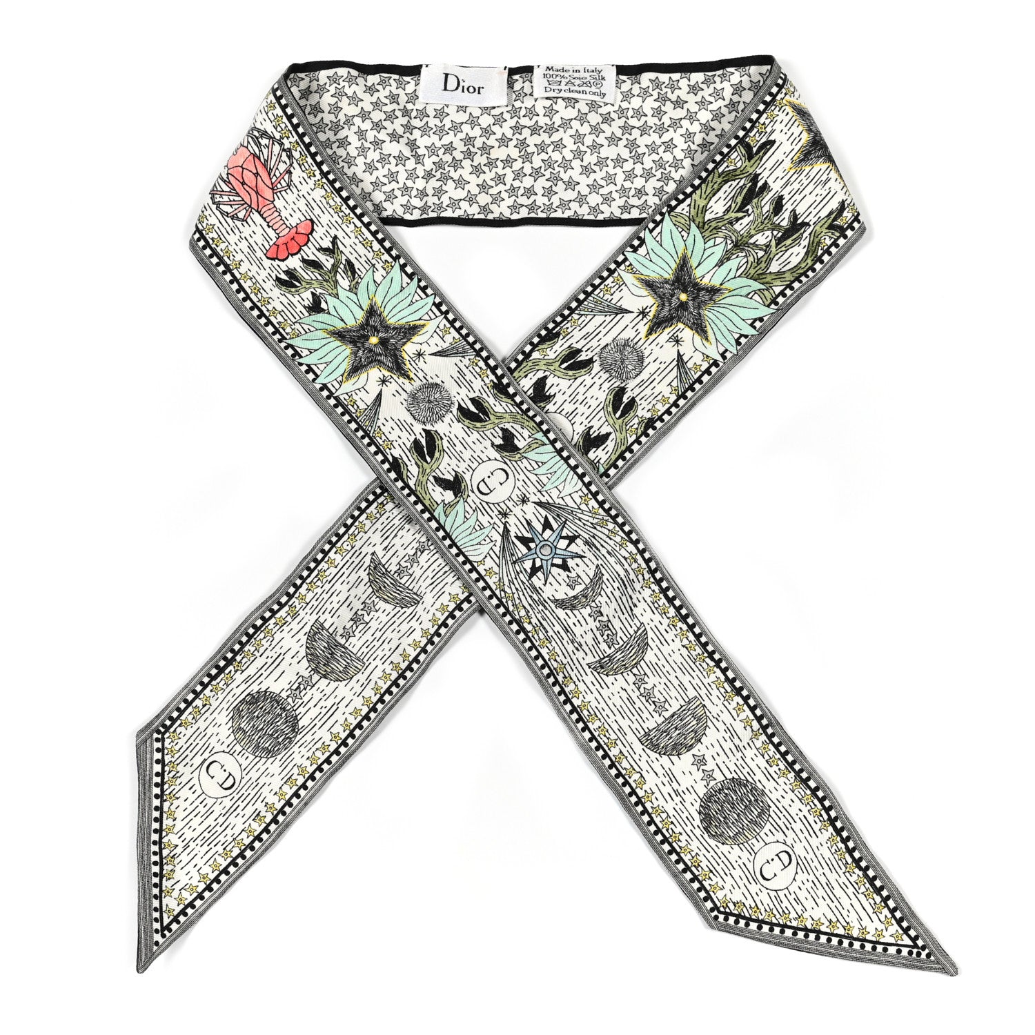 Christian Dior Silk La Lune Mitzah Scarf 1 of 3