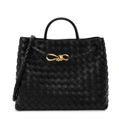 Bottega Veneta Nappa Intrecciato Medium Andiamo Shoulder Bag Black 1 of 10