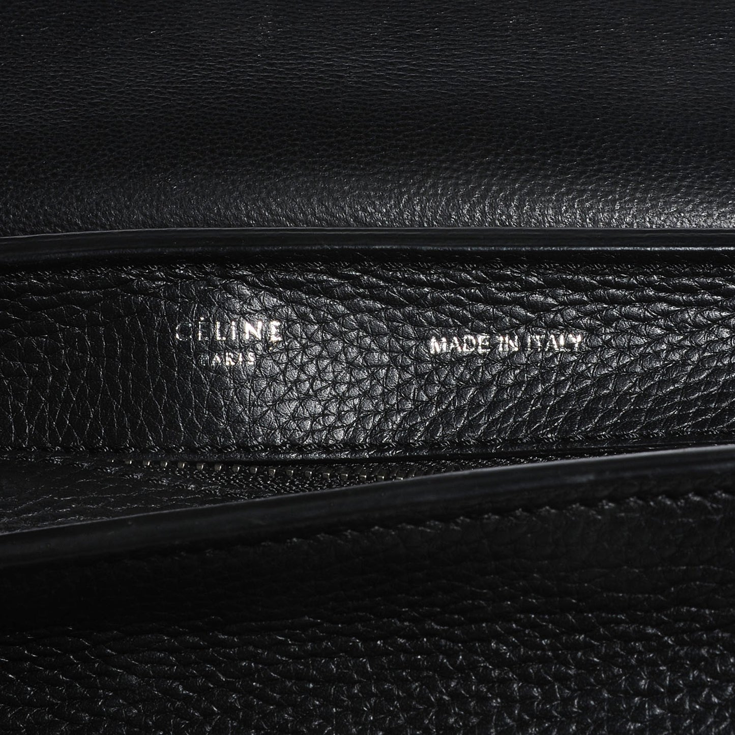 Drummed Calfskin Suede Medium Trapeze Black