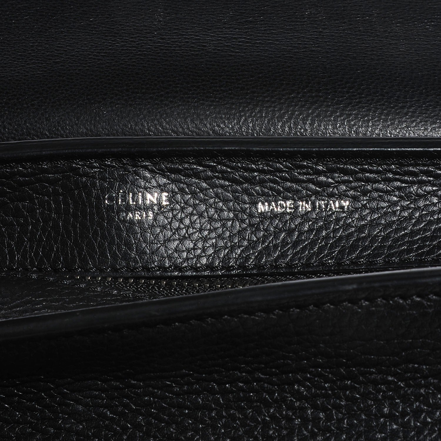 Celine Drummed Calfskin Suede Medium Trapeze Black 7 of 8