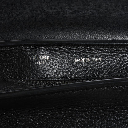 Celine Drummed Calfskin Suede Medium Trapeze Black 7 of 8