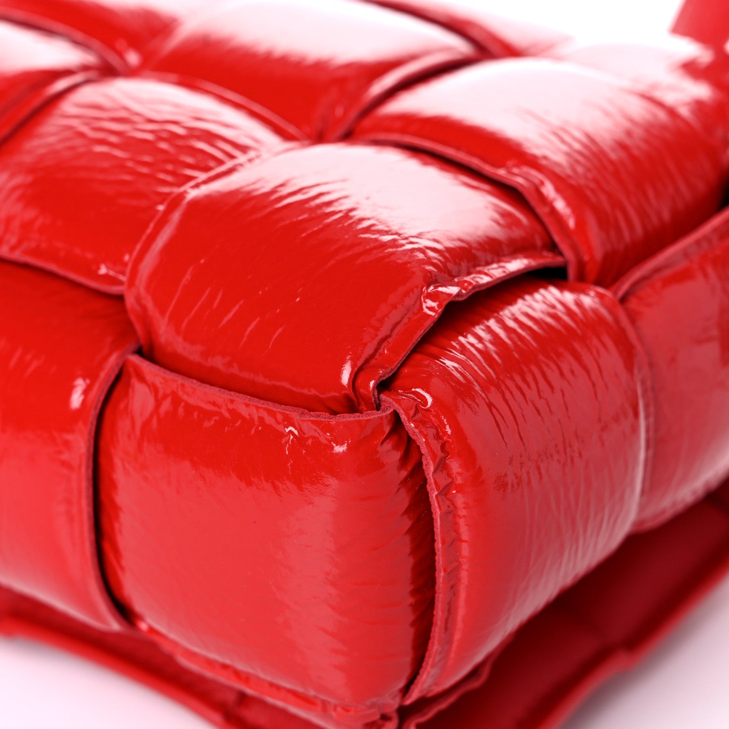 Bottega Veneta Textured Deerskin Maxi Intrecciato Padded Cassette Crossbody Bag Chili 10 of 10