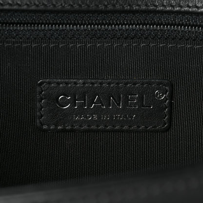 Chanel Calfskin Chevron Quilted New Medium Boy Flap Black 6 of 7