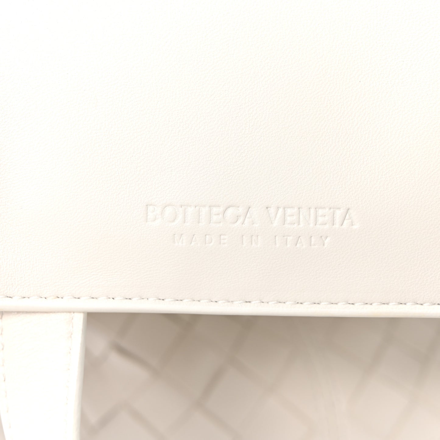 Nappa Intrecciato Small Flip Flap Tote Chalk