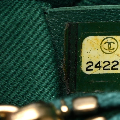 Chanel Caviar Quilted Small Coco Handle Flap Green 7 of 10