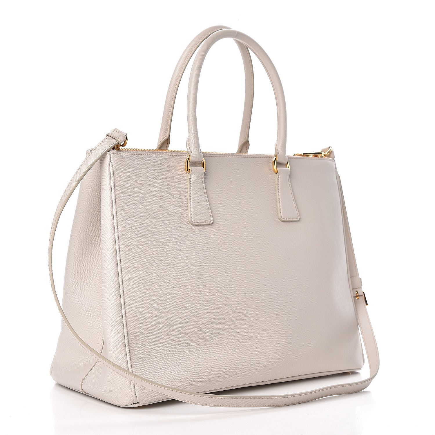 Prada Saffiano Large Galleria Double Zip Tote Talco 3 of 10