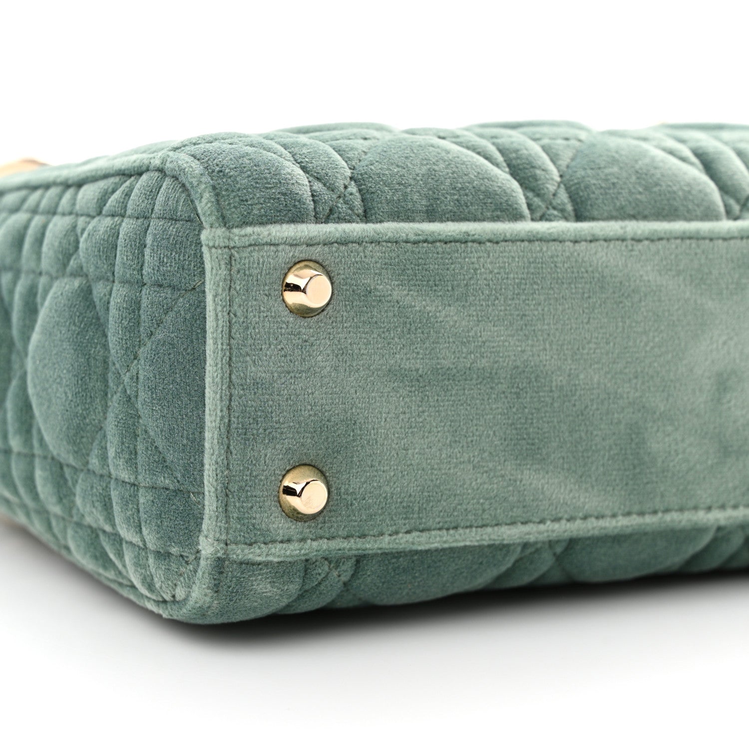 Christian Dior Velvet Mini Lady Dior Green 8 of 9