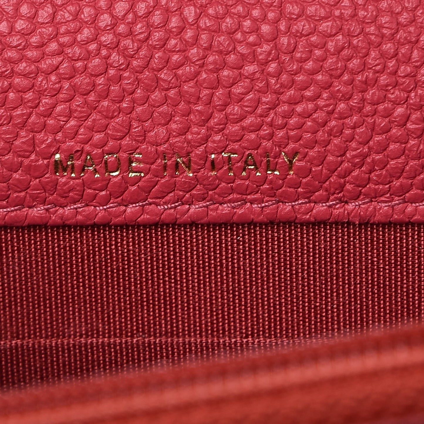 Grained Calfskin Quilted Cuba Square Wallet On Chain WOC Pink