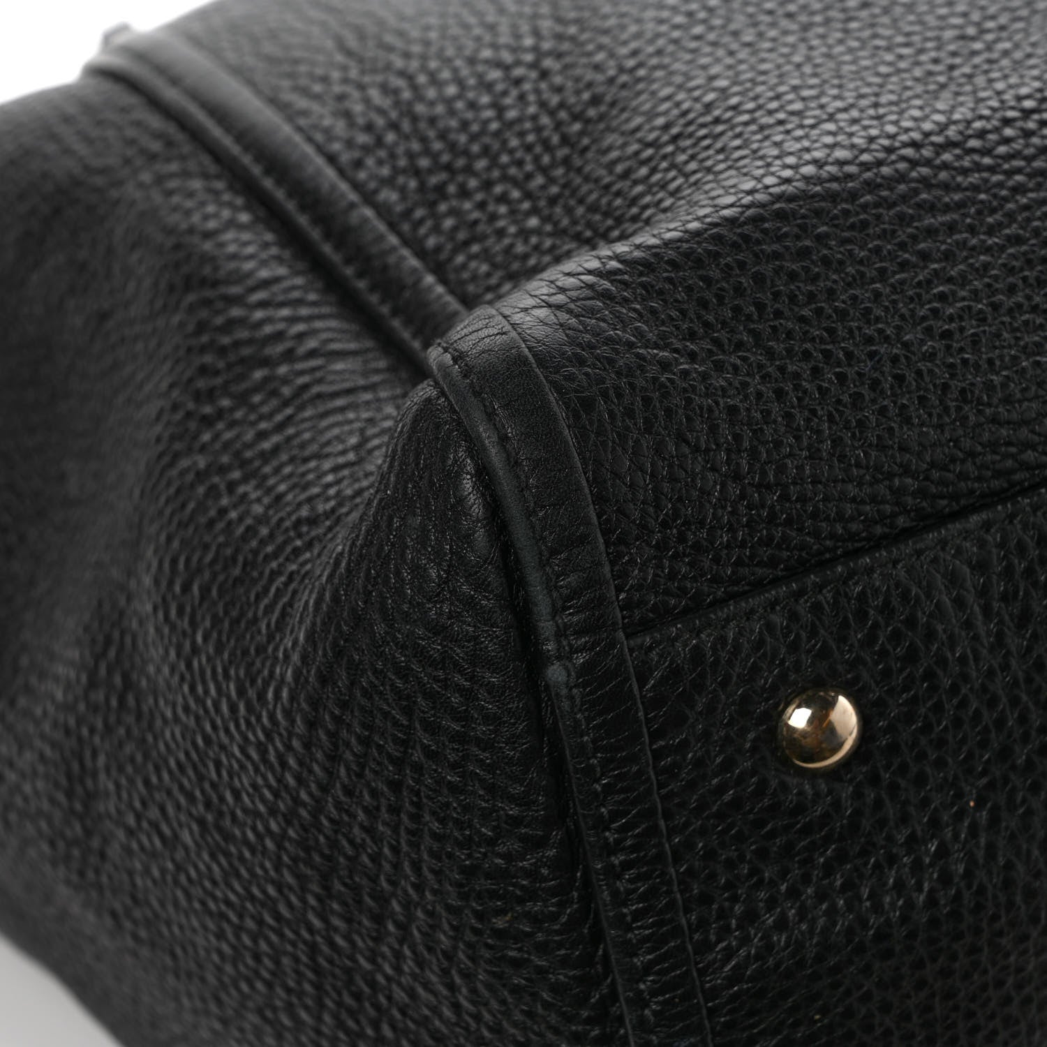 Gucci Pebbled Calfskin Large Soho Shoulder Bag Black 10 of 11