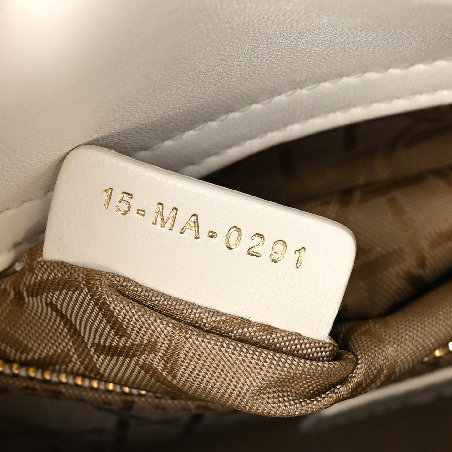 Lambskin Cannage Small My ABCDior Lady Dior White