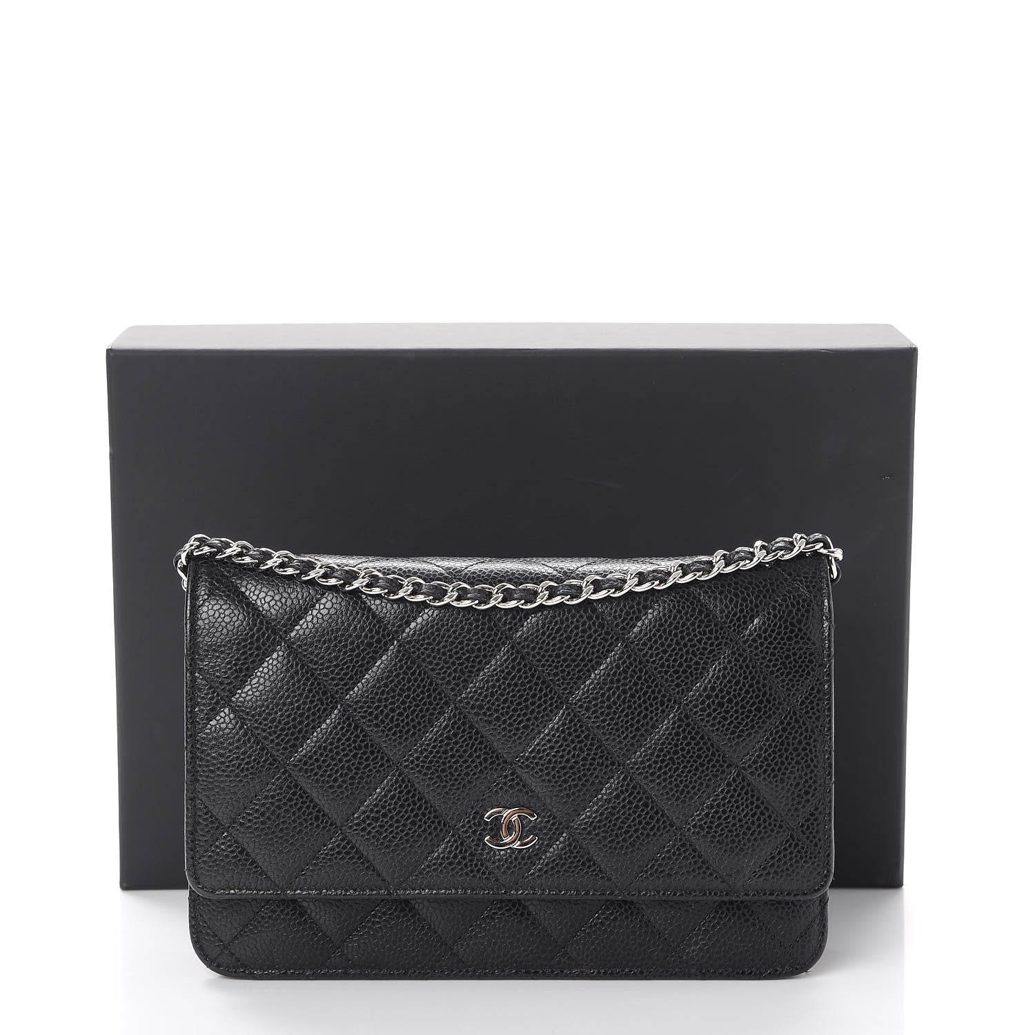 Chanel Caviar Quilted Wallet On Chain WOC Black 12 of 12