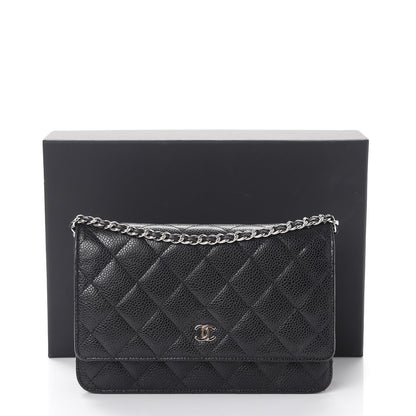Chanel Caviar Quilted Wallet On Chain WOC Black 12 of 12