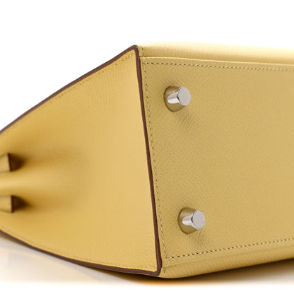 Hermes Epsom Kelly Sellier 25 Jaune Poussin 9 of 12