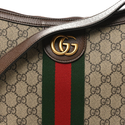 Gucci GG Supreme Monogram Web Small Ophidia Half Moon Hobo Brown 8 of 10
