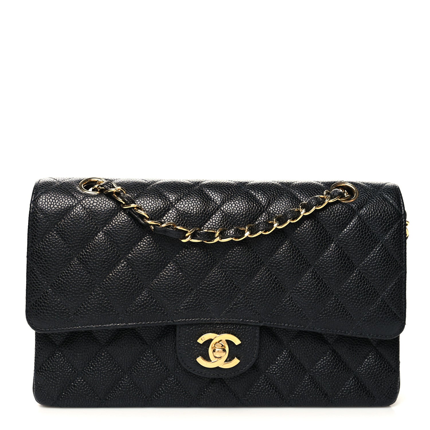 Chanel Caviar Quilted Medium Double Flap Black 1 of 10