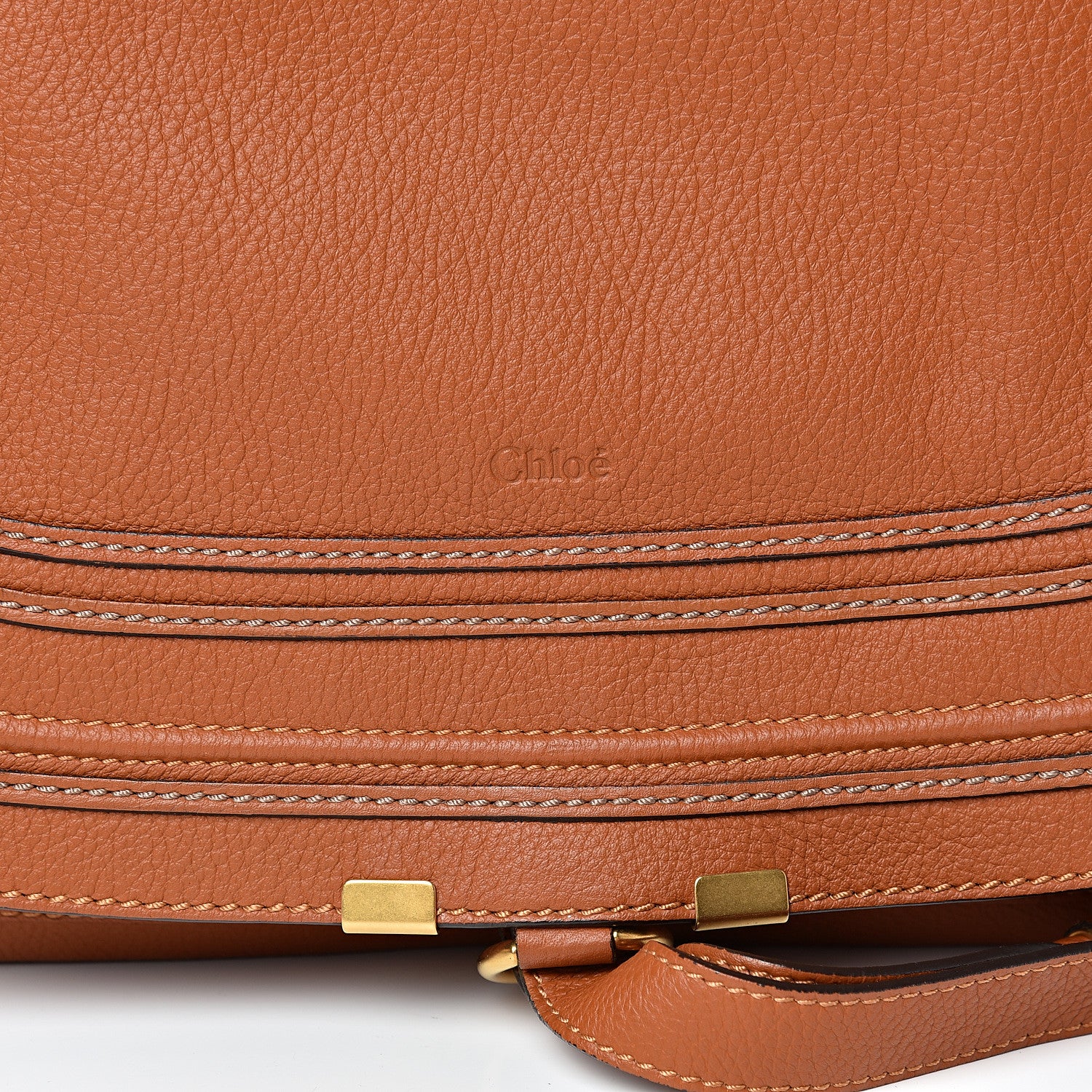 Chloe Calfskin Large Marcie Satchel Tan 7 of 12