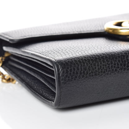 Gucci Calfskin GG Marmont Chain Wallet Black 11 of 12