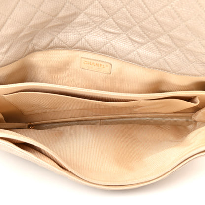 Chanel Metallic Calfskin Quilted XXL Travel Flap Bag Gold 5 of 9