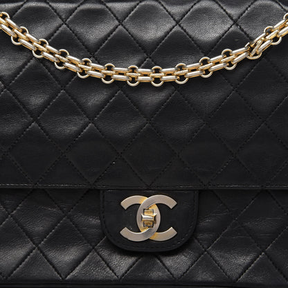 Chanel Lambskin Quilted Medium Bijoux Chain Double Flap Black 11 of 13