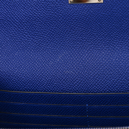 Hermes Epsom Kelly Longue Wallet Bleu Electrique 8 of 10