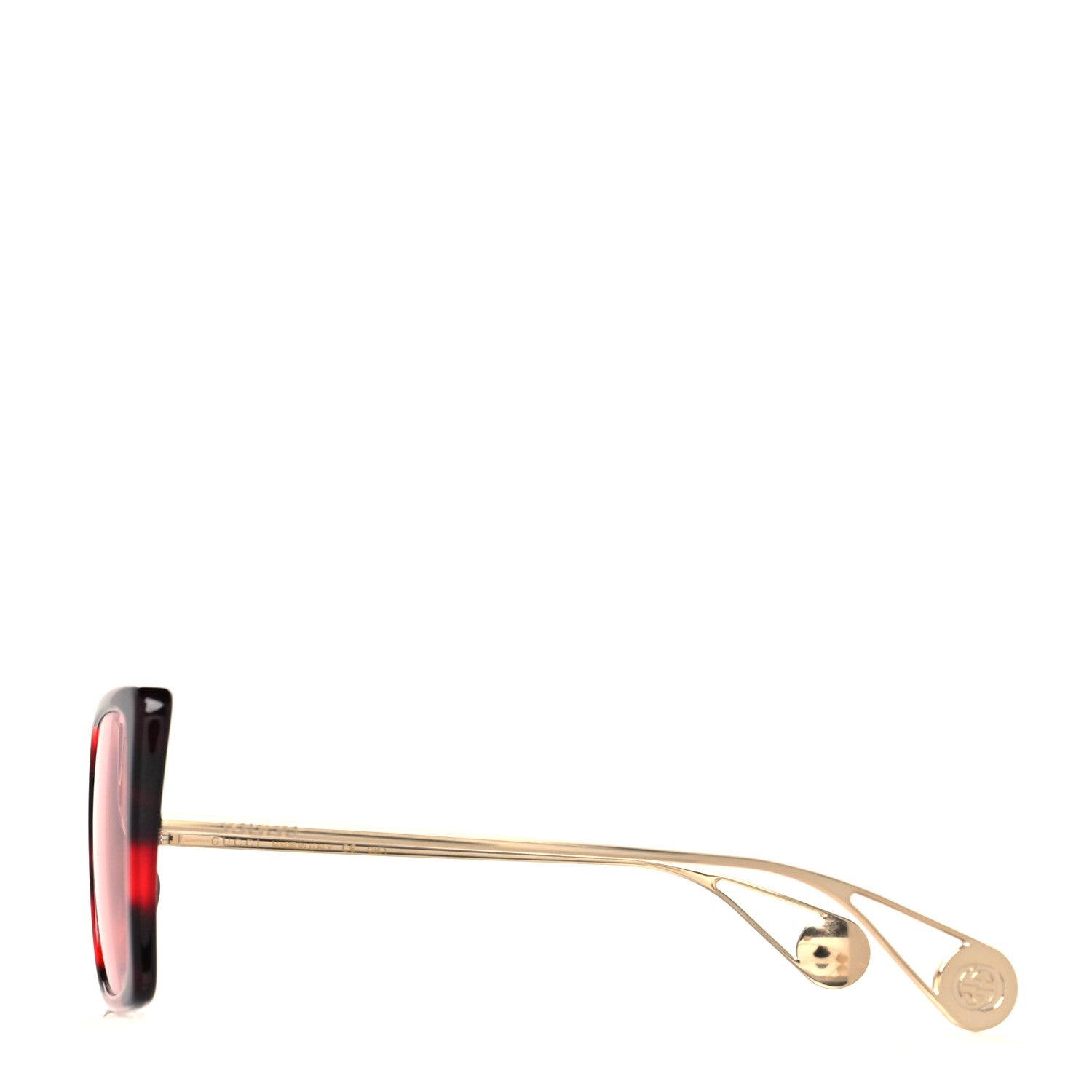Gucci Acetate Oversize Square Frame GG0435S Sunglasses Red Havana 3 of 7