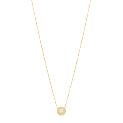 Roberto Coin 18K Yellow Gold Diamond Pave Pendant Necklace 1 of 5