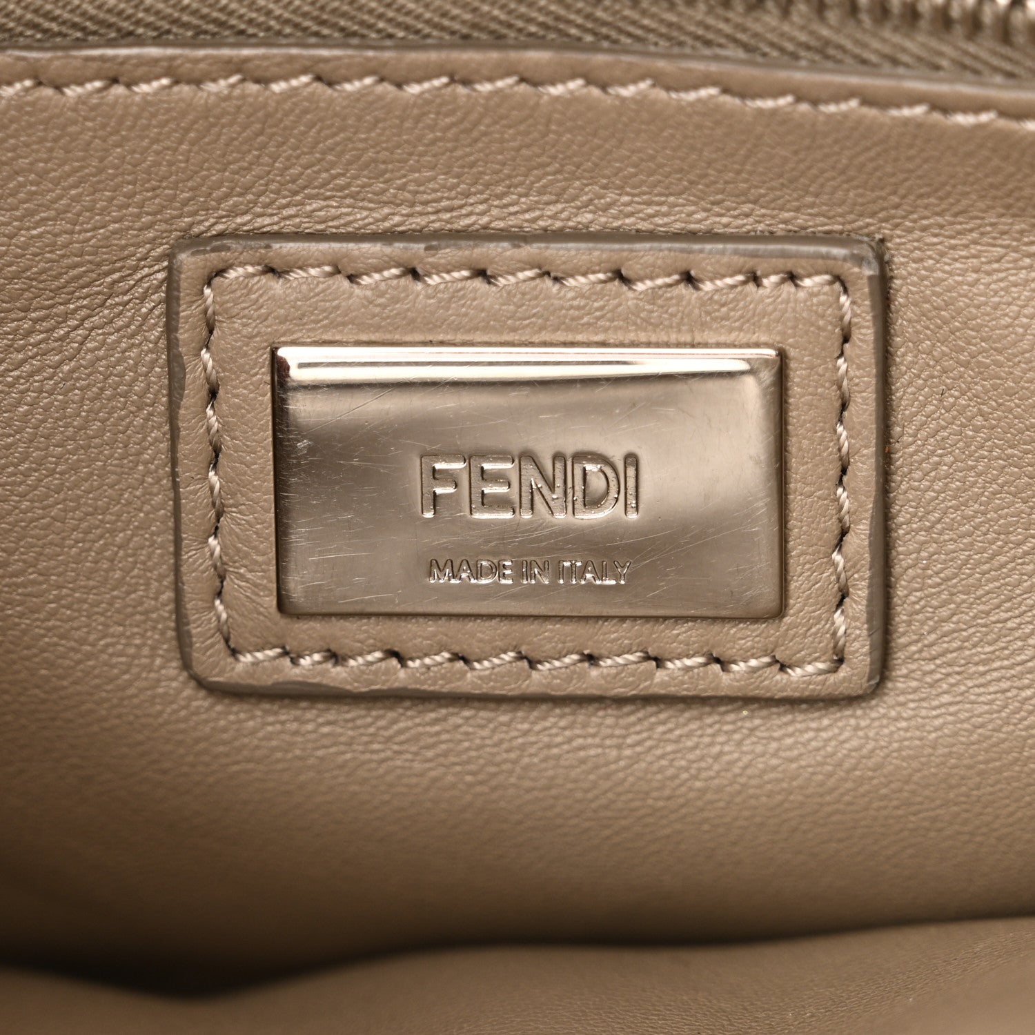 Fendi Nappa Mini Peekaboo Iconic Satchel Tortora 7 of 10