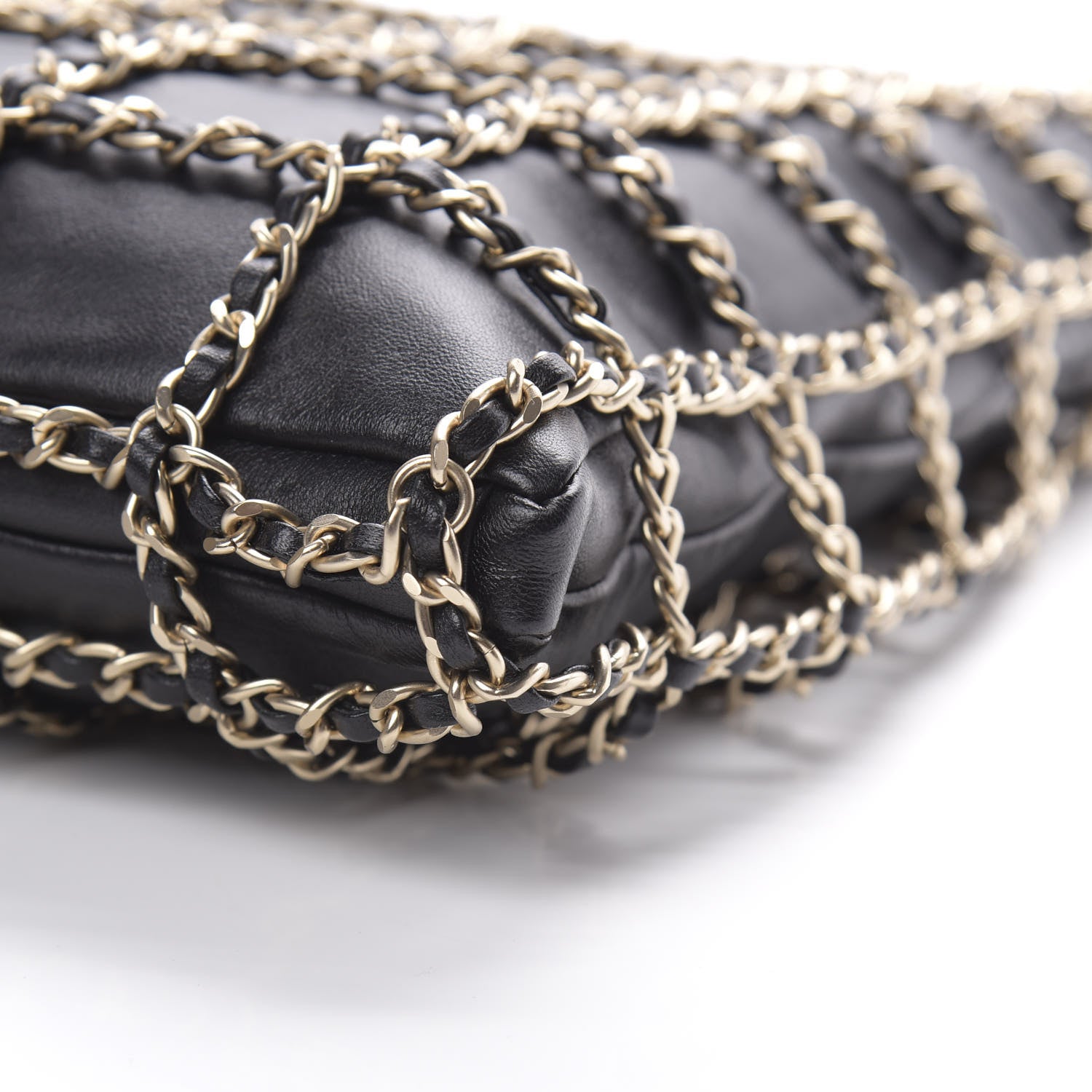 Chanel Lambskin Large Shopping Chain Tote Black 10 of 10