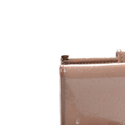 Gucci Patent Microguccissima Nice French Flap Wallet Dark Cipria 10 of 11