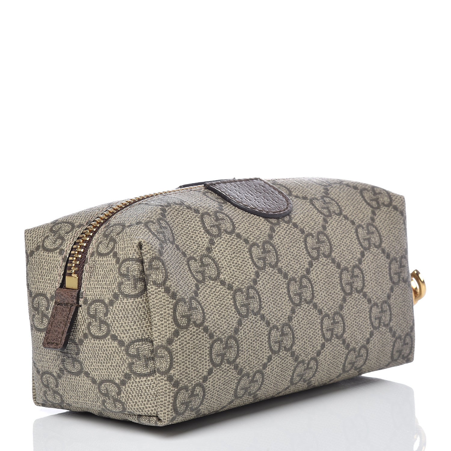 Gucci Soft GG Supreme Monogram Calfskin Small Ophidia Cosmetic Case Beige Ebony New Acero 3 of 8