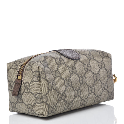 Gucci Soft GG Supreme Monogram Calfskin Small Ophidia Cosmetic Case Beige Ebony New Acero 3 of 8