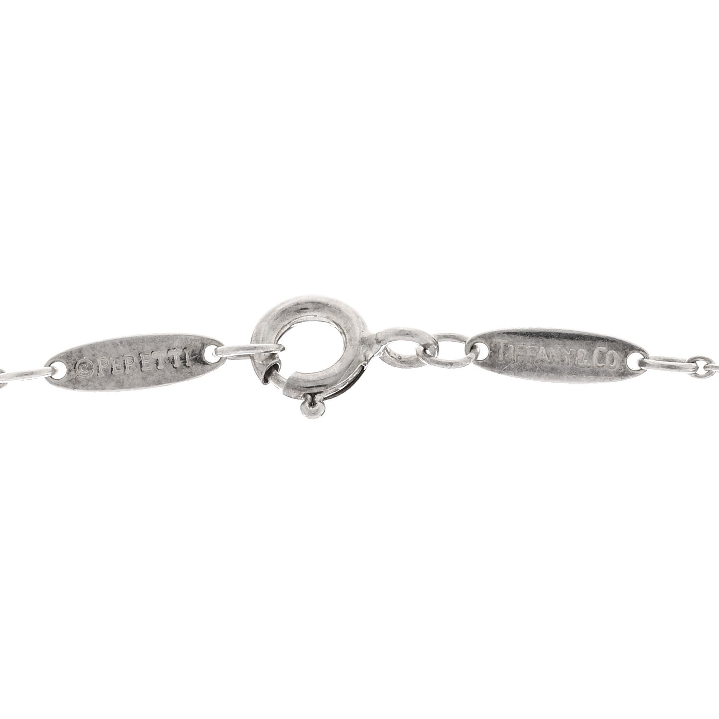 Sterling Silver Diamond Elsa Peretti Cross Pendant Necklace