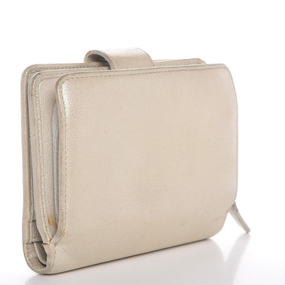Chanel Caviar Sevruga French Compact Wallet White 3 of 10