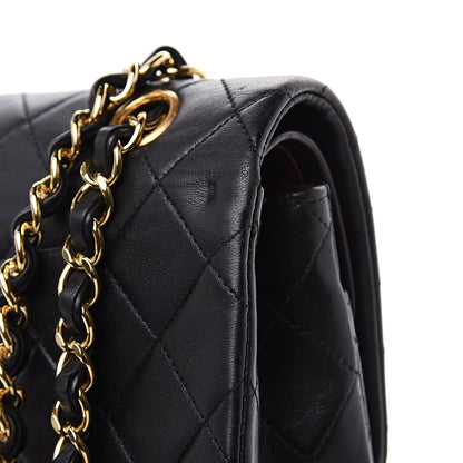 Chanel Lambskin Quilted Medium Double Flap Black 13 of 17