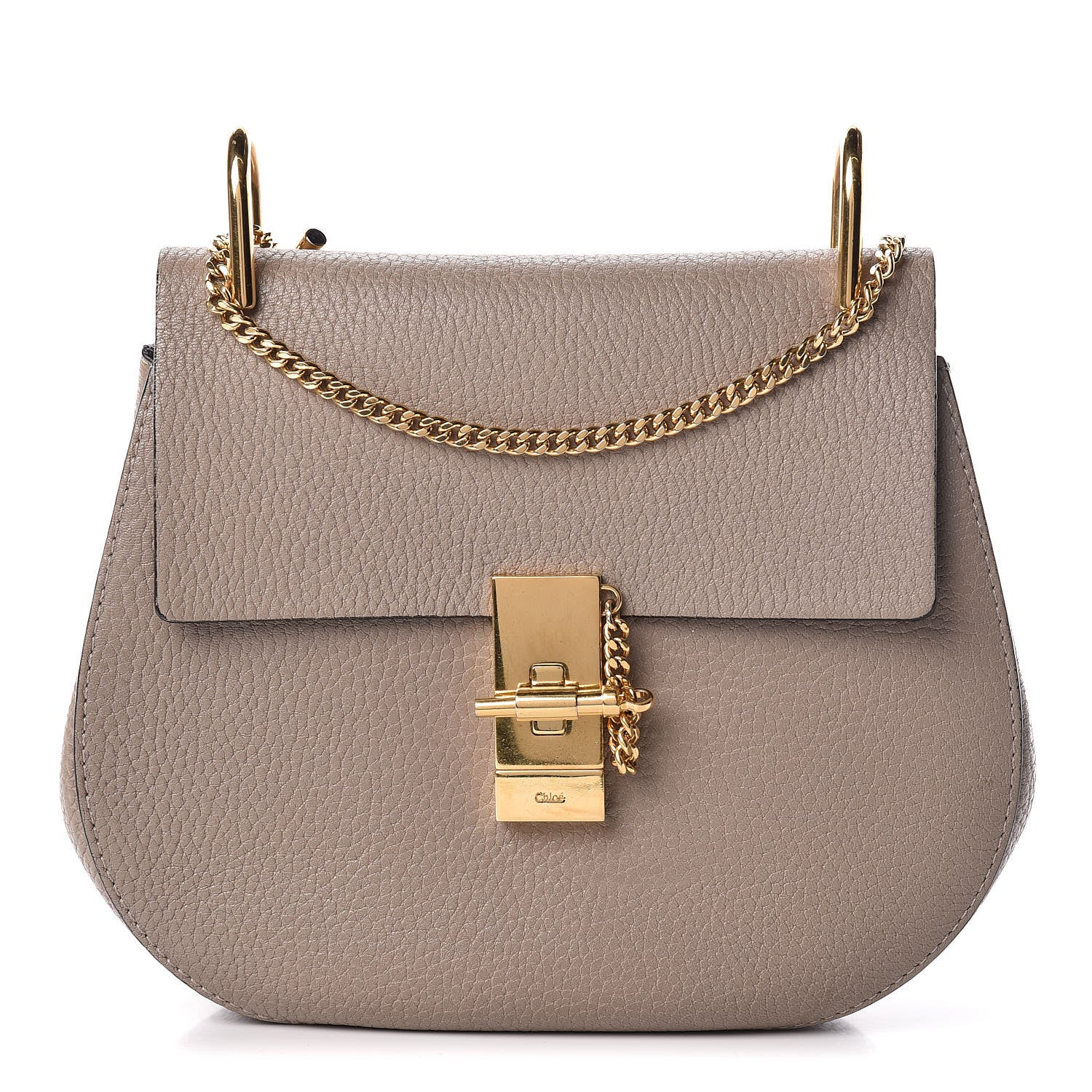 Chloe Grained Lambskin Drew Shoulder Bag Motty Grey 1 of 14