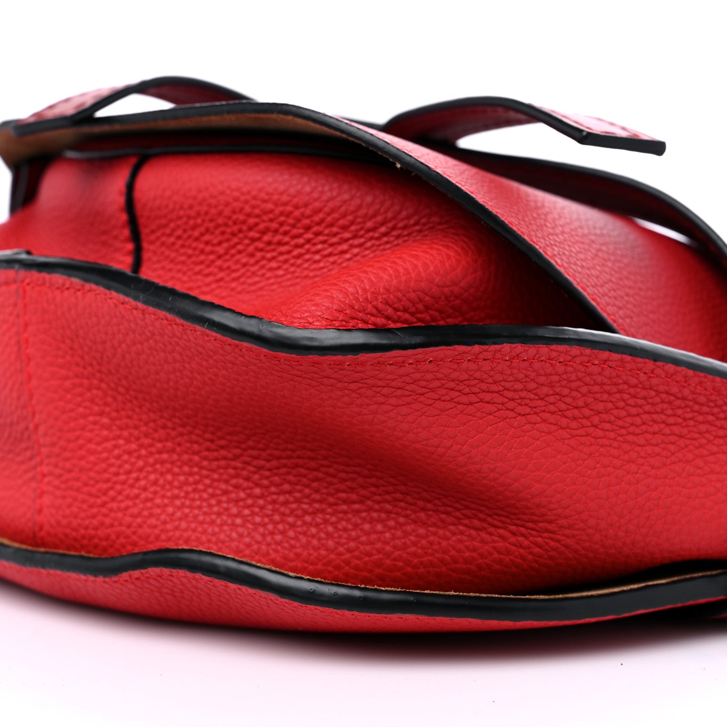Loewe Grained Calfskin Small Gate Crossbody Bag Scarlet Burnt Red 8 of 8