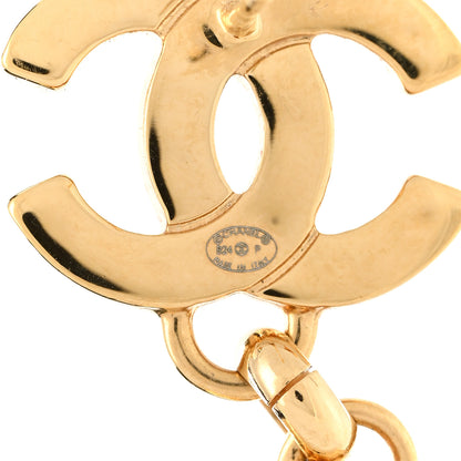 Chanel Metal Crystal Pearl CC Drop Earrings Gold 5 of 5