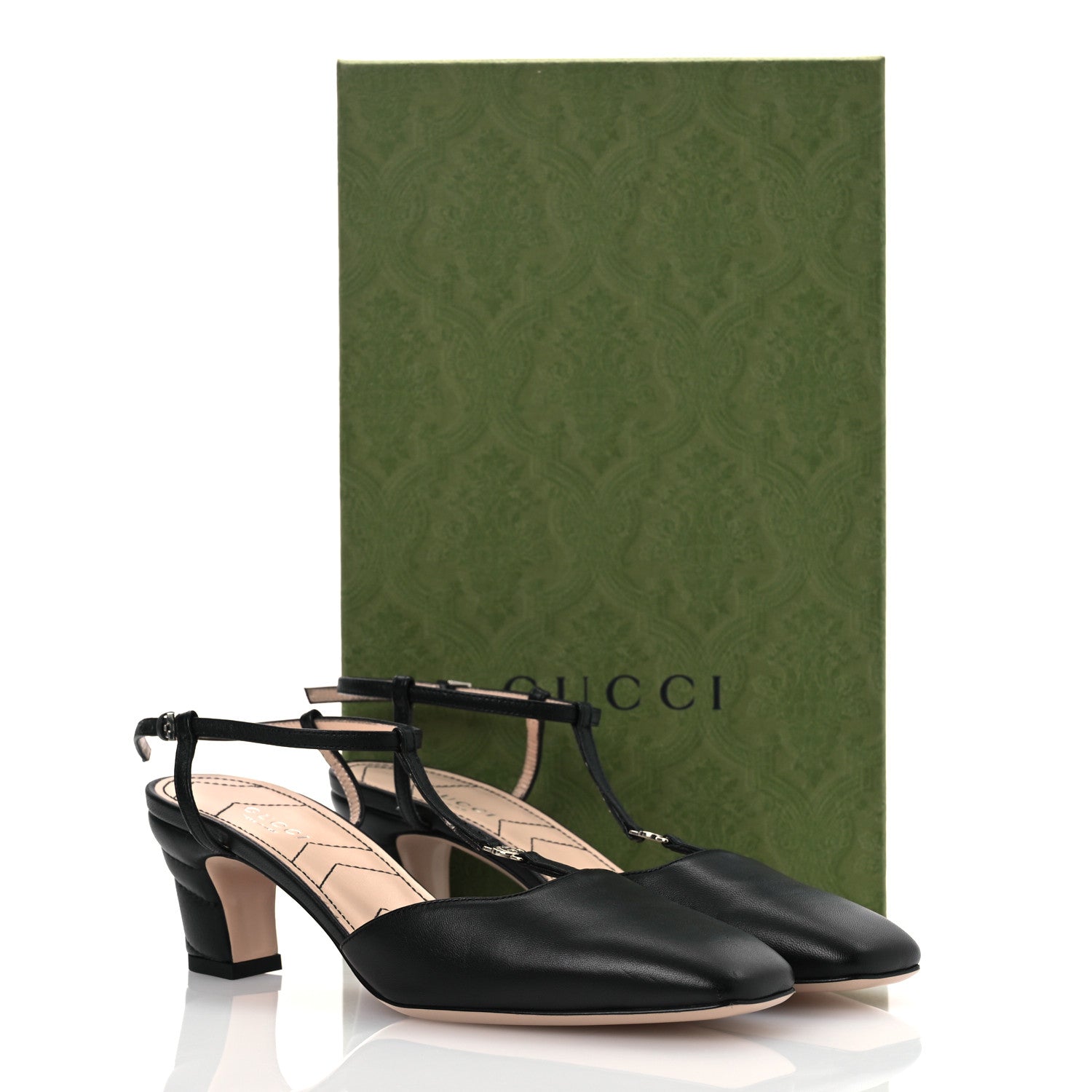 Gucci Nappa Charlotte Petite GG 55mm Slingback Pumps 36.5 Black 14 of 14