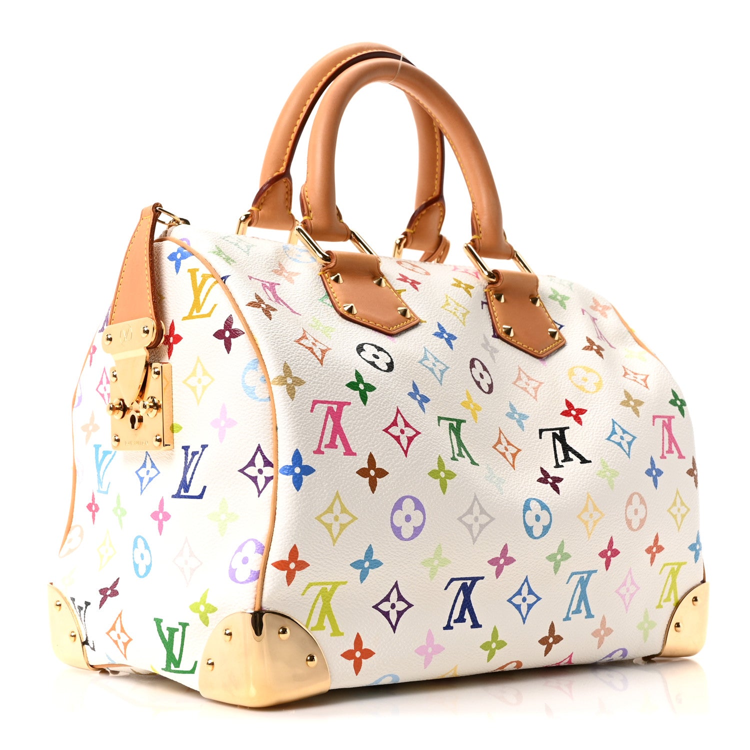 Louis Vuitton Monogram Multicolor Speedy 30 White 3 of 9