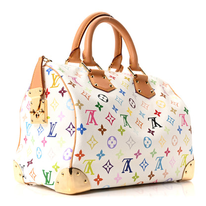 Louis Vuitton Monogram Multicolor Speedy 30 White 3 of 9