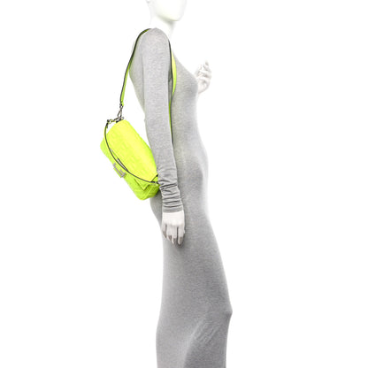 Fendi Nappa FF 1974 Embossed Baguette Yellow Fluo 2 of 10