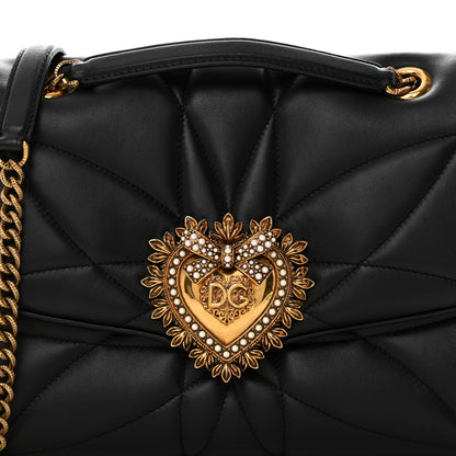 Dolce & Gabbana Nappa Quilted Large Devotion Bag Black 9 of 11