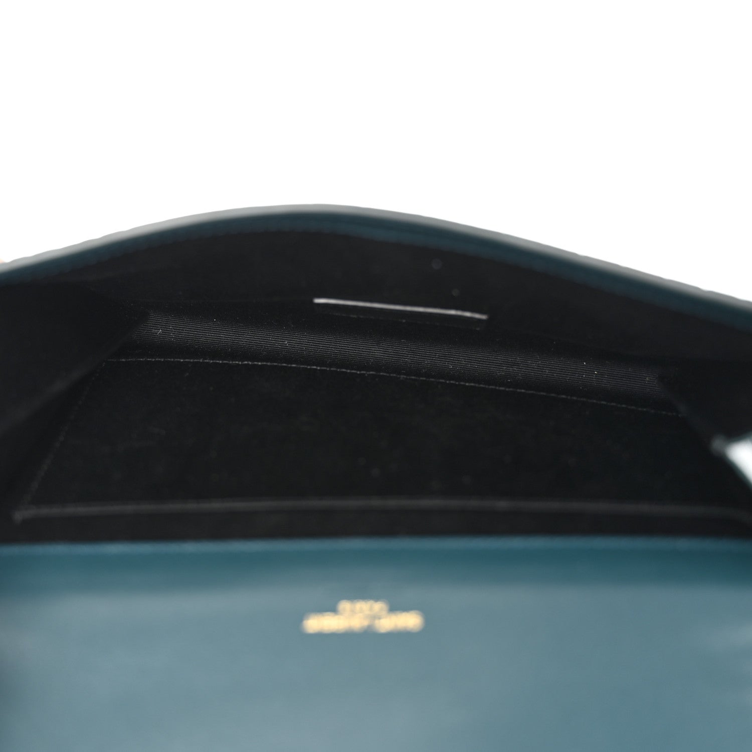 Saint Laurent Calfskin Crocodile Embossed Monogram Cassandre Flap Pouch Foliage Green 5 of 8