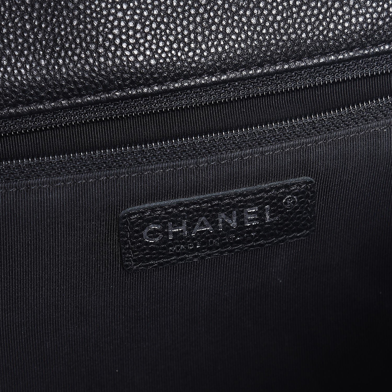 Chanel Caviar Chevron Quilted Large Puffy CC Flap Black 6 of 7