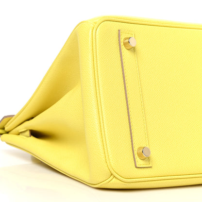 Hermes Epsom Birkin 30 Lime 10 of 11