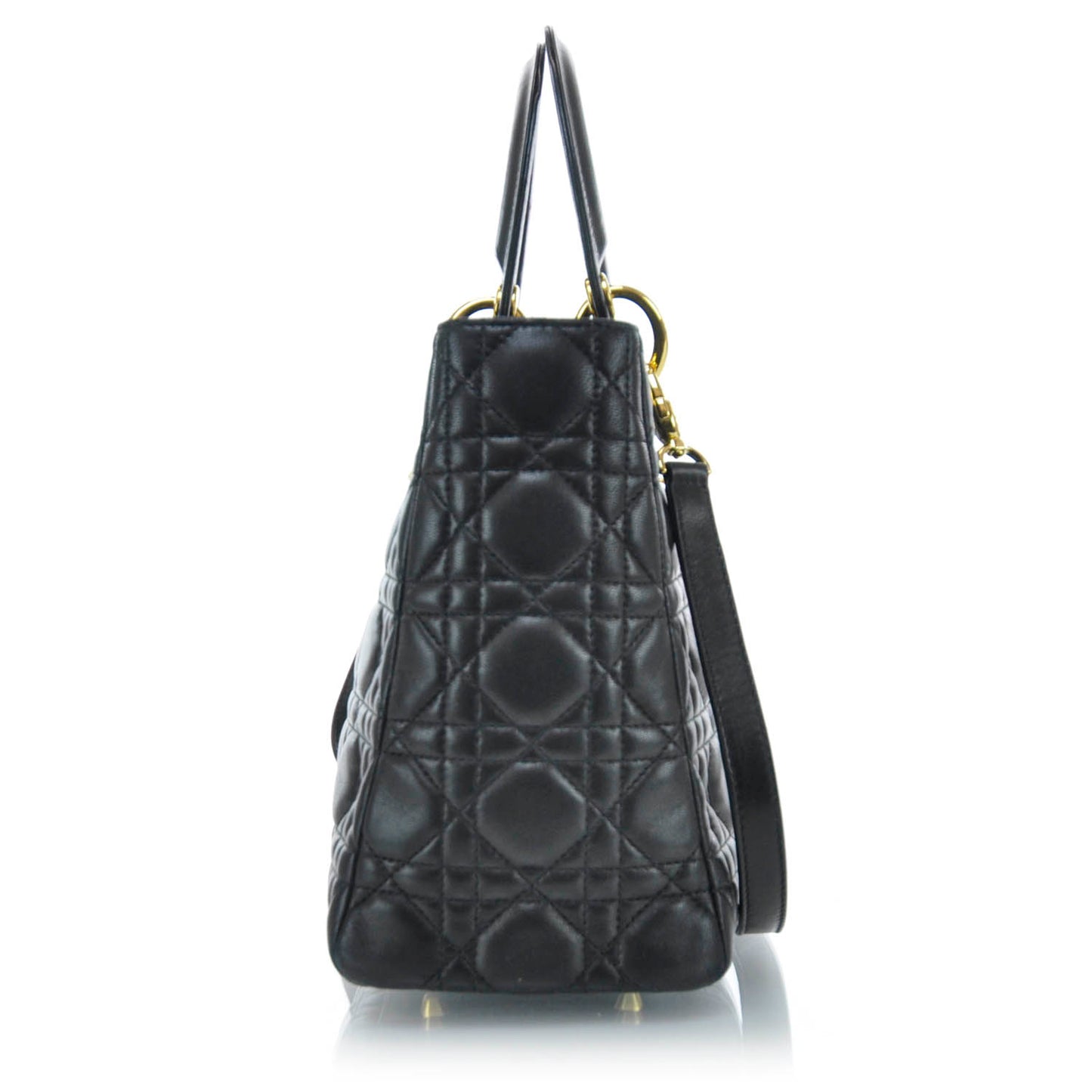 Lambskin Cannage Medium Lady Dior Black
