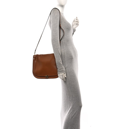 Celine Shiny Lambskin Soft Triomphe Besace Bag Soft Tan 2 of 9