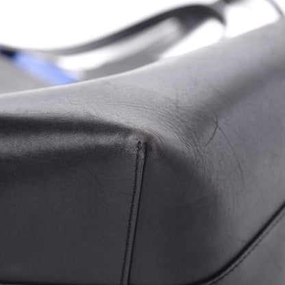 Mansur Gavriel Calfskin Large Shopping Tote Black Royal 12 of 22