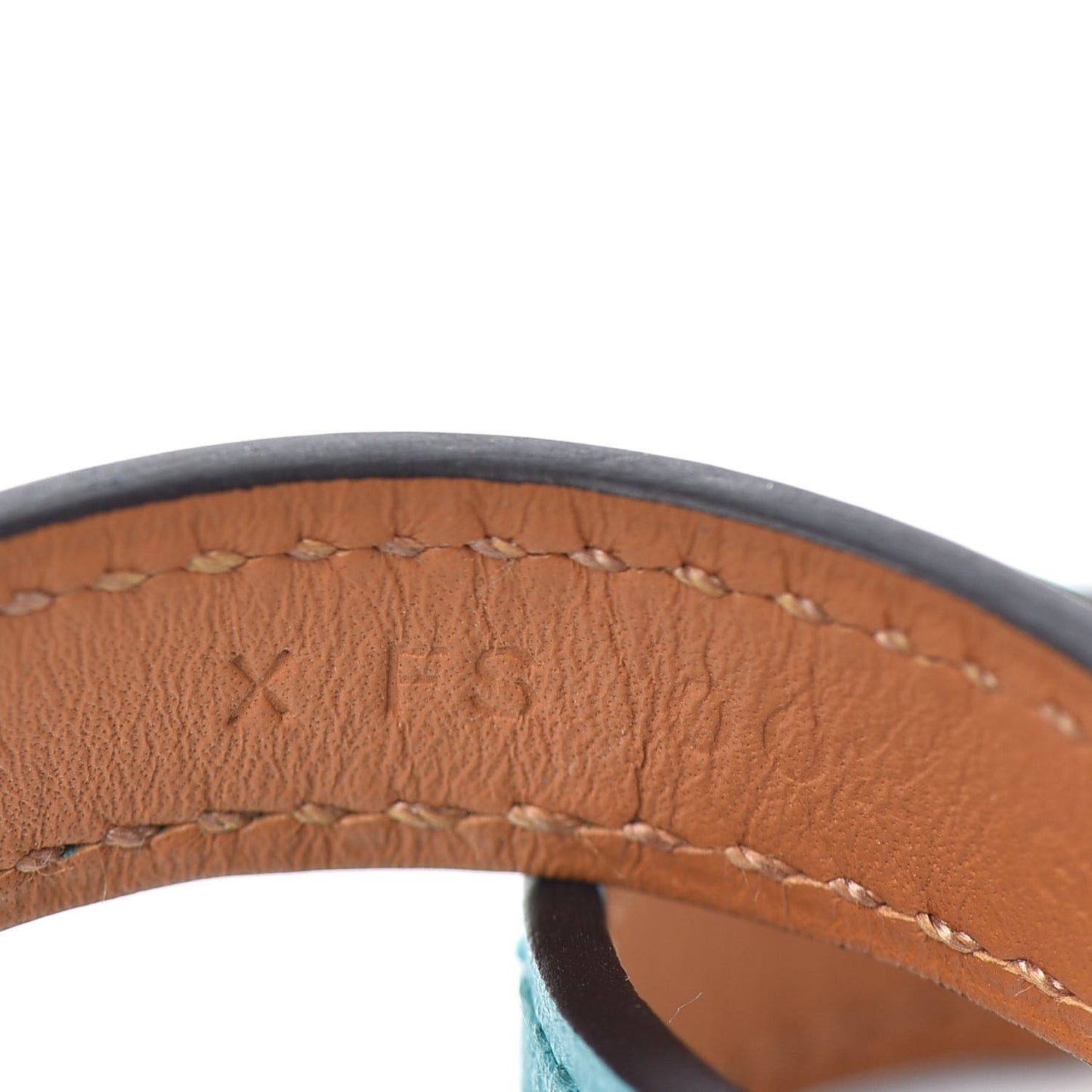 Epsom Rivale Double Tour Bracelet XS Bleu Paon